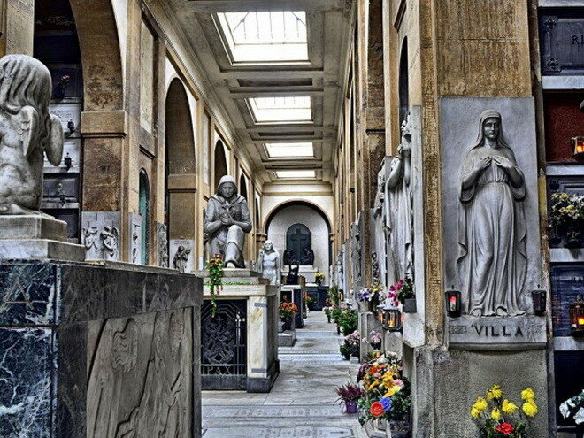 Кладбище Монюманталь де Стальено. Генуя, Италия